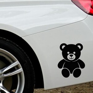 Teddy Bear Car Sticker, Cute Teddy Car Decal, Adorable Bear Bumper Sticker for Cars