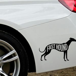 Greyhound Car Sticker: Sighthound Racing Dog Decal
