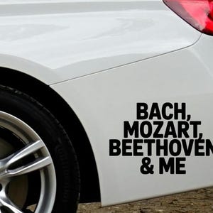 Classical Music Car Sticker, Music Notes Car Decal, Composer Bumper Sticker, Classical Musician Vinyl