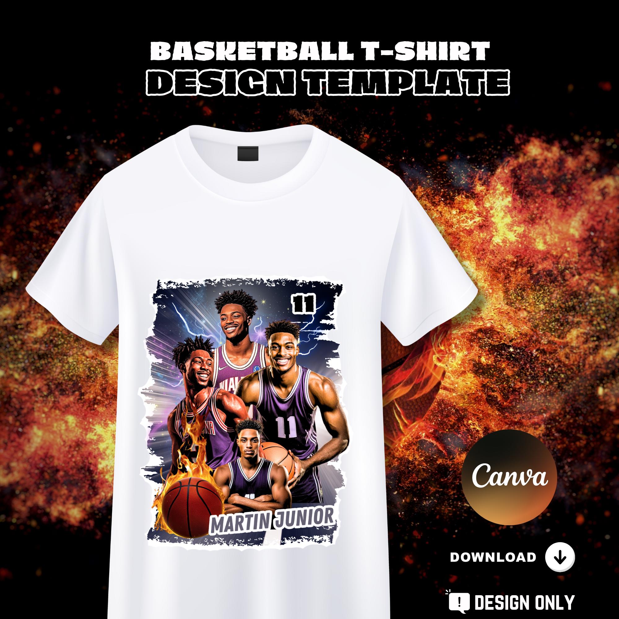 DIY Basketball Game Day T-shirt Design Template, Done for You