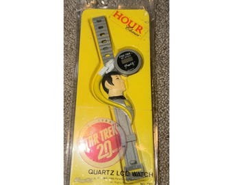 Classic LEWCO Star Trek Mr. Spock Quartz LCD Wrist Watch In Box 1986 Vintage