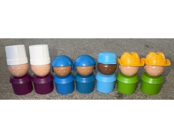 Vintage Tupperware Toys 1980's LI'L TUPPERS People 7 Figures All Brand New