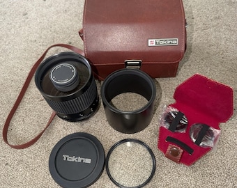 Olympus OM Tokina RMC 500MM 8 Mirror Lens For SLR Camera Caps Case & Filters