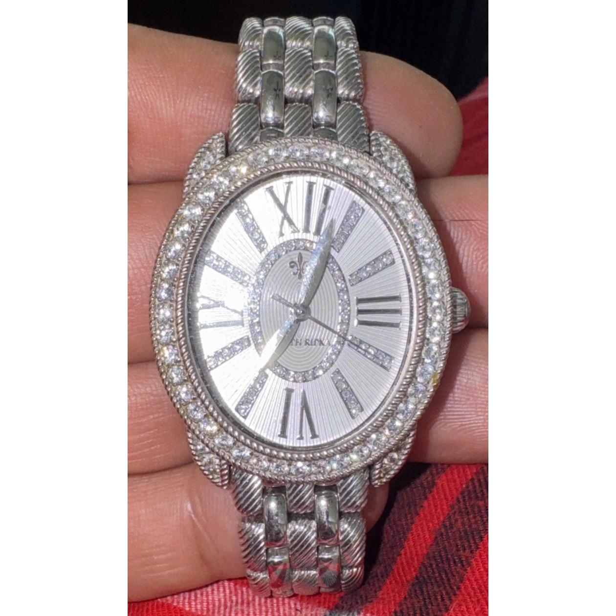 Vintage Judith Ripka Stainless steel CZ Watch Judith Ripka Watch - Etsy main image 2
