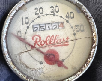 Vintage Original Rollfast 0-50 MPH Bicycle Speedometer