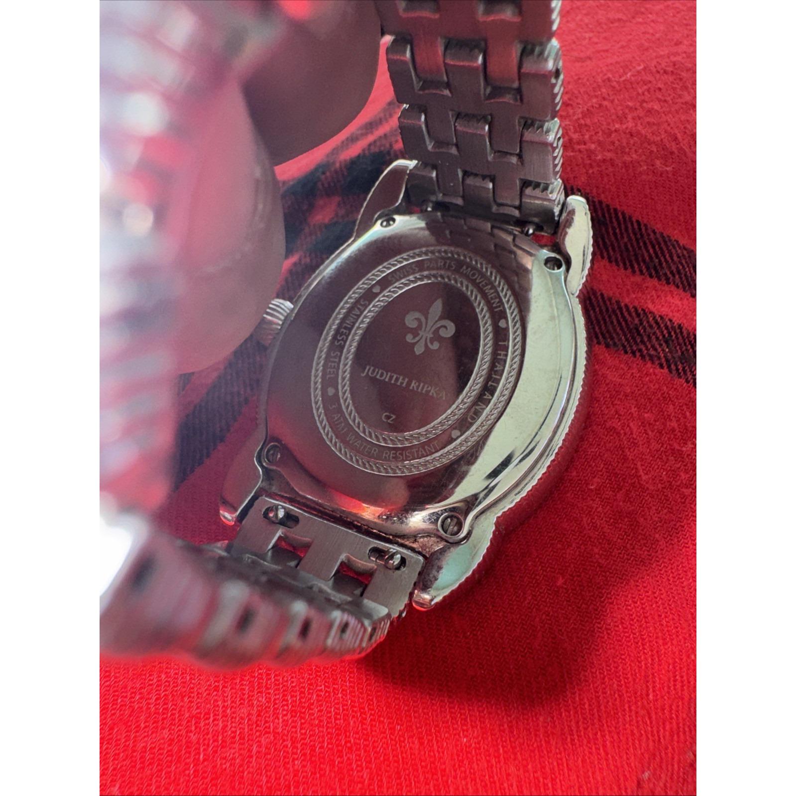 Judith Ripka Mop Roman Numerals CZ Watch EXCELLENT CONDITION 