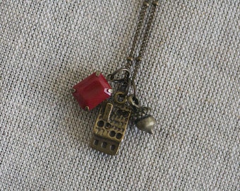 Bronze Cottage Charm Necklace