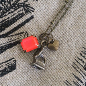 Bronze Music Lover Charm Necklace