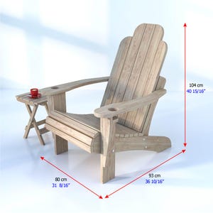 Plan de chaise Adirondack moderne : meubles DIY (téléchargement numérique) image 5