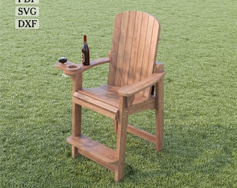 Adirondack Chair Plan with Shelves (Digital Download)