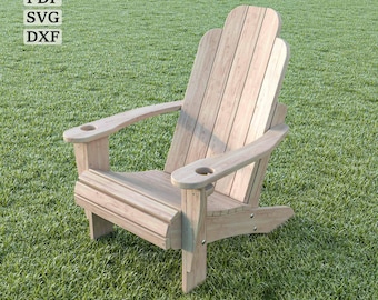 Modern Adirondack Chair plan. Designed to create a modern style in your gardens and patios without sacrificing comfort. Detailed Easy DIY.