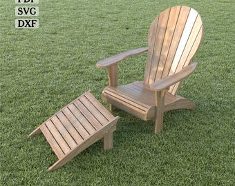 Adirondack Chair with Footrest Plan: Woodworking Plans (Digital Download)