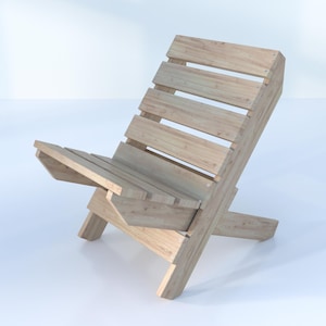 May include: A wooden folding chair with a slatted back and seat. The chair is made of natural wood and has a simple, rustic design.