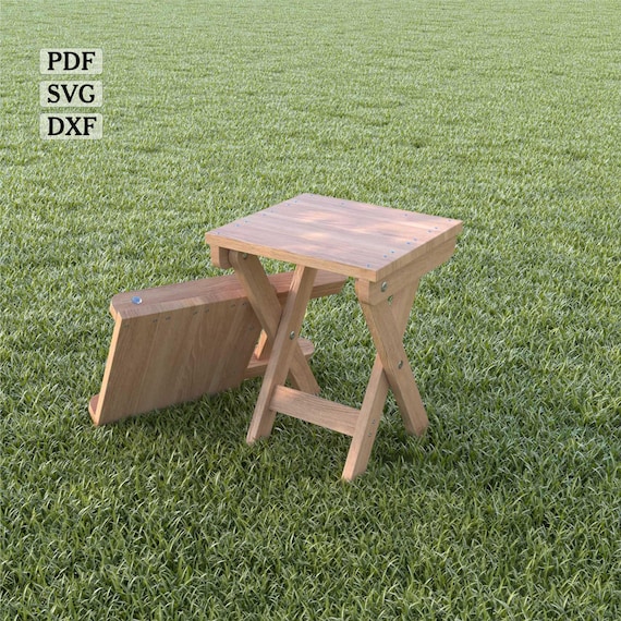 折りたたみ式スツールとサイドテーブルの作り方：DIY木工（デジタル