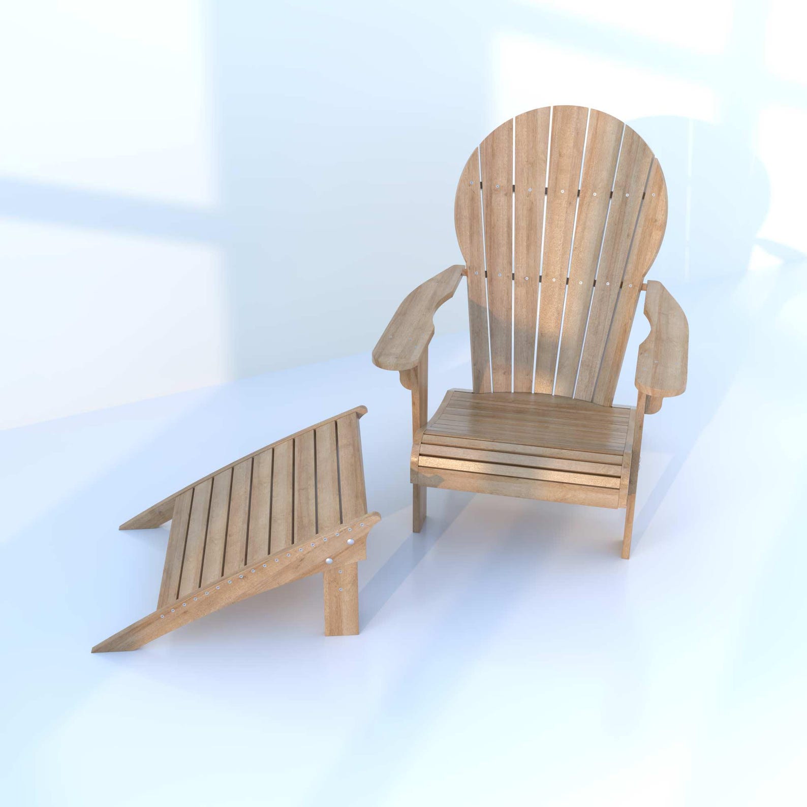 Adirondack Chair With Footrest Plan: Woodworking Plans (digital ...