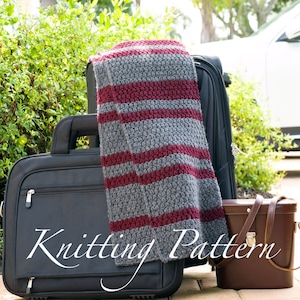 Petersfield Scarf – Knitting pattern – Mens scarf – Reversible scarf – 3 sizes – Instant download