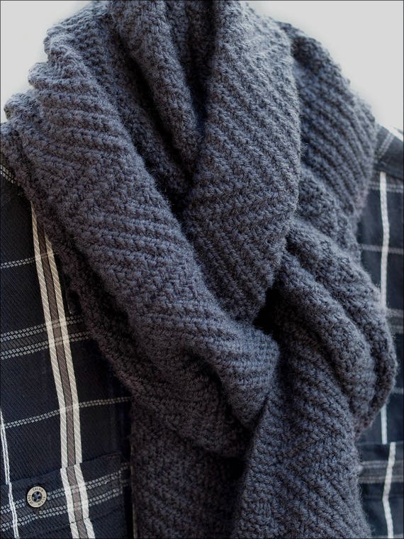 Lamberhurst Scarf Knitting Pattern Mens Scarf Reversible Instant Download