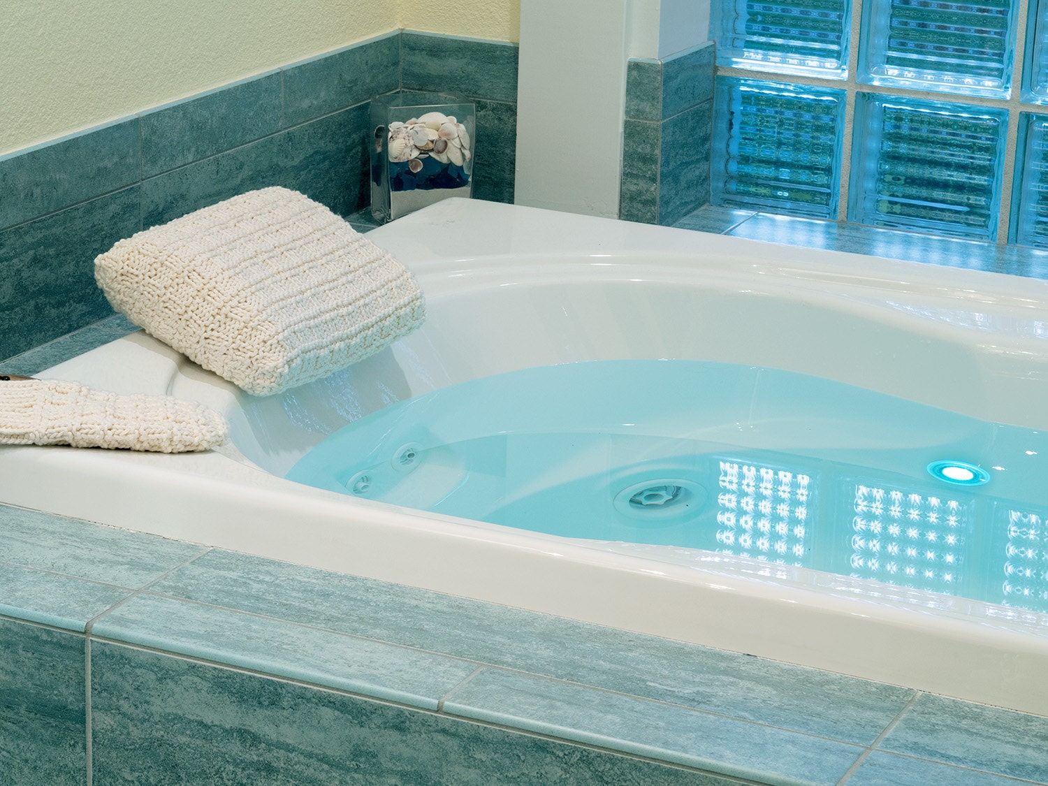 Malvern Spa Pillow & Mitt Knitting Pattern Bath Accessories Set Herbal Pillow Massage Mitt