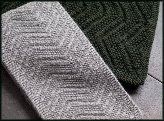 Beckenham Scarf Knitting Pattern Mens Scarf Reversible Design Three Sizes Instant Download
