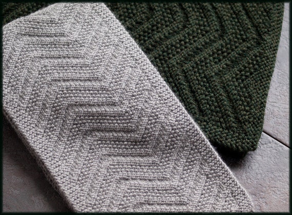 Beckenham Scarf Knitting Pattern Mens Scarf Reversible Design Three Sizes Instant Download