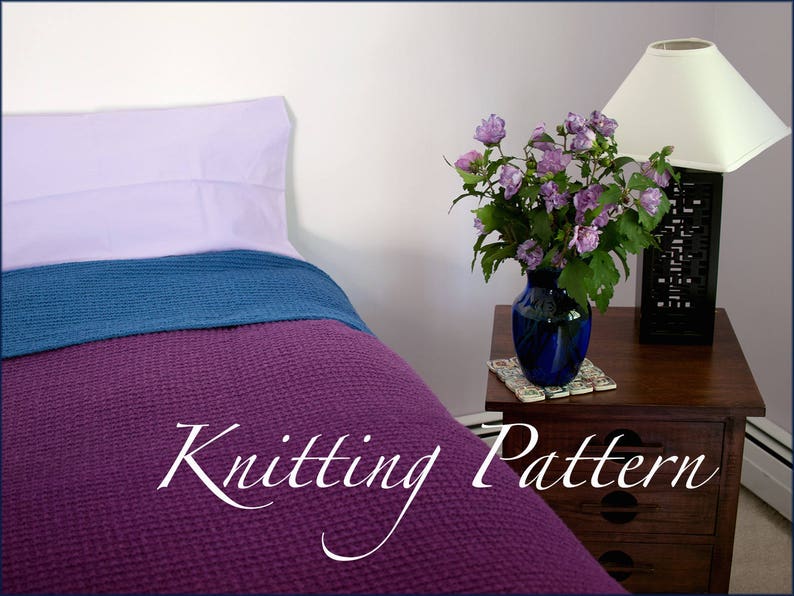 Henley Blanket Knitting Pattern Warm Reversible Blanket Etsy