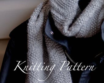 Beckenham Scarf Knitting Pattern for Men (Instant download)