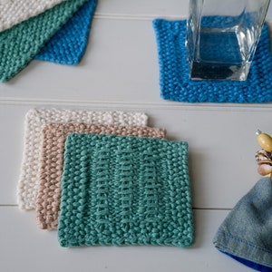 Somertide Placemats Knitting Pattern Placemat and coaster set Four sizes Instant download image 5