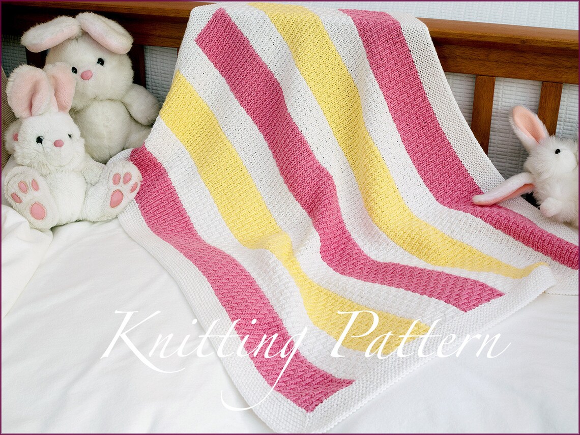 Liliwen Baby Blanket Knitting Pattern Colourful Cotton Etsy