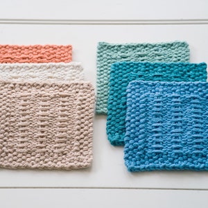 Somertide Placemats Knitting Pattern Placemat and coaster set Four sizes Instant download image 4