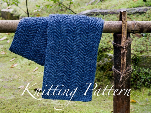 Karlskrona Scarf Knitting Pattern Mens Scarf Reversible Design Instant Download