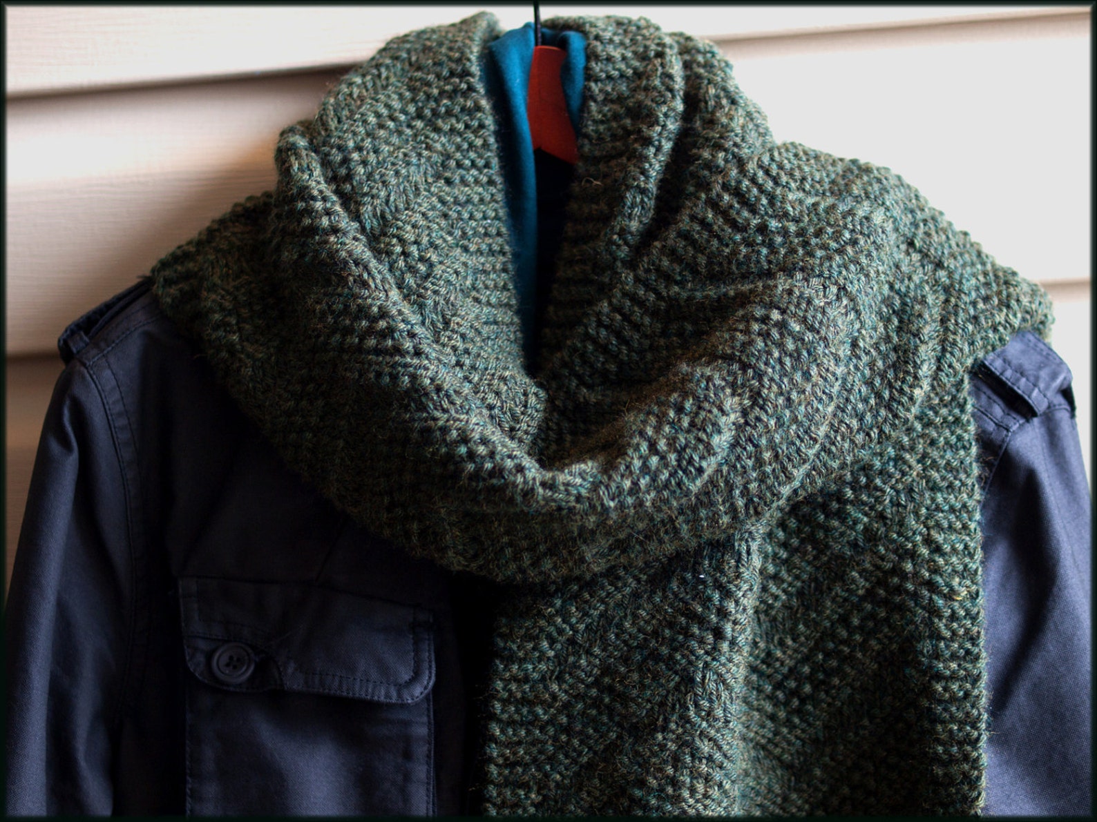Beckenham Scarf Knitting Pattern Mens Scarf Reversible - Etsy