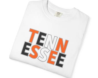 T-shirt Brooke and Bear Tennessee Comfort Colors, fans bénévoles, vêtements de l'Université du Tennessee, haut Rocky, chemise Neyland Game Day, Knoxville