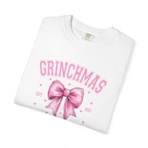 Brooke & Bear Grinchmas Whoville University Comfort Colors tee, Christmas Grinch Shirt, Holiday tshirt, Fun Festive Xmas Top, Cindy Lou