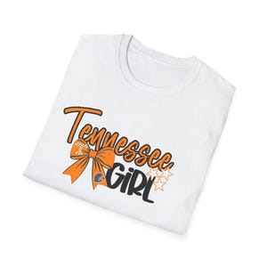 Brooke and Bear Tennessee Girl T-Shirt, Gildan Unisex Softstyle Tee, University of TN tee, Sports Fan Shirt, Gift forTennessee fans, Vols