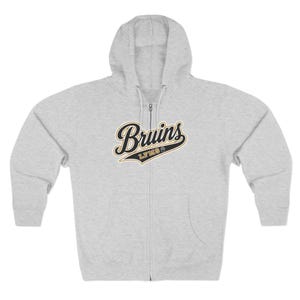 Brooke and Bear Bruins Script Logo Zip Hoodie | Teamsport sweatshirt, LFMS, schoolgeest