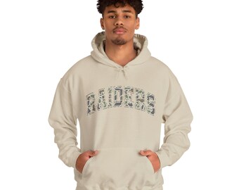 Brooke and Bear Cozy Camo Raiders GildanHooded Sweatshirt - Hoodie for Game Days, Sports Fans, Casual Wear, Comfortable Style, Camoflauge
