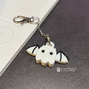 Bat Ghostie Keychain, Halloween Gift for Her, Spooky Keychain for Halloween