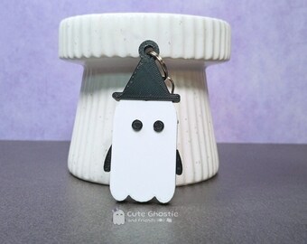Witch Ghostie Keychain, Halloween Gift for Her, Spooky Keychain for Halloween
