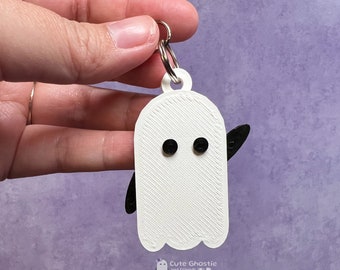 Portachiavi Acrilico WEVENI A Forma Di Fantasma Con Falce, Simpatico Accessorio Gotico Per Halloween - 2