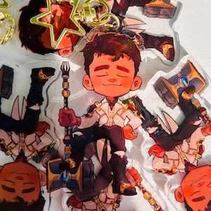 Jayce Arcane Acrylic Charm: Chibi League of Legends Schlüsselanhänger