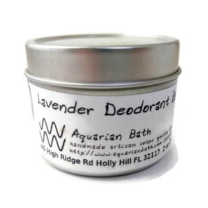 Deodorant Balm Lavender Cedarwood, Natural Deodorant, Plastic free deodorant, aluminum free deodorant, vegan deodorant image 1