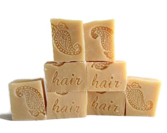 8 Small Henna Shampoo Bars for AirBnB, no added scent, 2 oz each, Plain Sensitive scalp shampoo bar