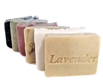 6 Handmade Soaps Natural Soap Set - Aquarian Bath - SLS Free Soap - Palm Free Soap - 4-5.25 oz bars