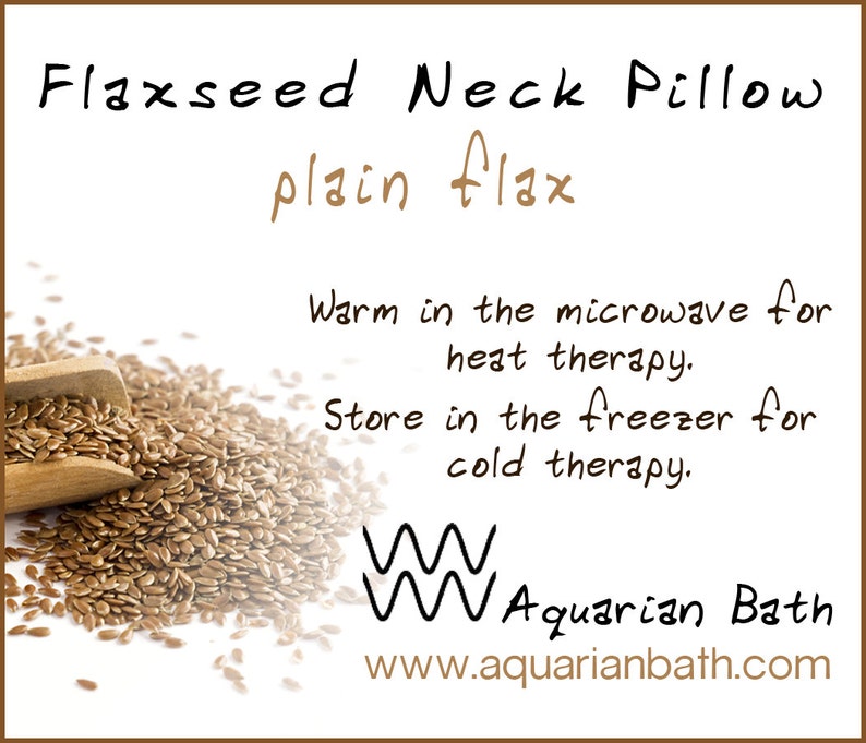 Felis Microwave Neck Wrap, Flax Seed Heating Pad, Organic neck pillow, Microwave flax pillow, Neck Wrap, 21 x 4.75 inches image 5