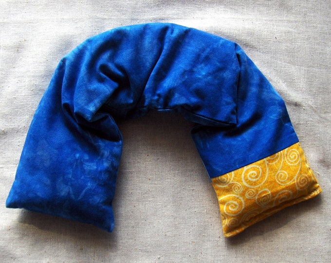 Lavender Flaxseed Neck Wrap Flax Seed Pillow Microwavable Etsy