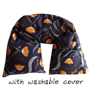 The Lantern Organic Heat Pack, Heating pad, washable cover, Flax Neck Warmer, Organic gift, Microwavable pillow, 20 x 4.75 inches