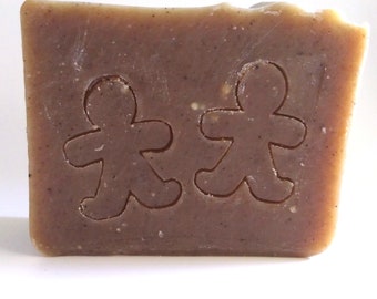 Gingerbread Man Soap - Ginger bread - Hand stamped Natural Soap - Handmade - Vegan Soap - Christmas soap