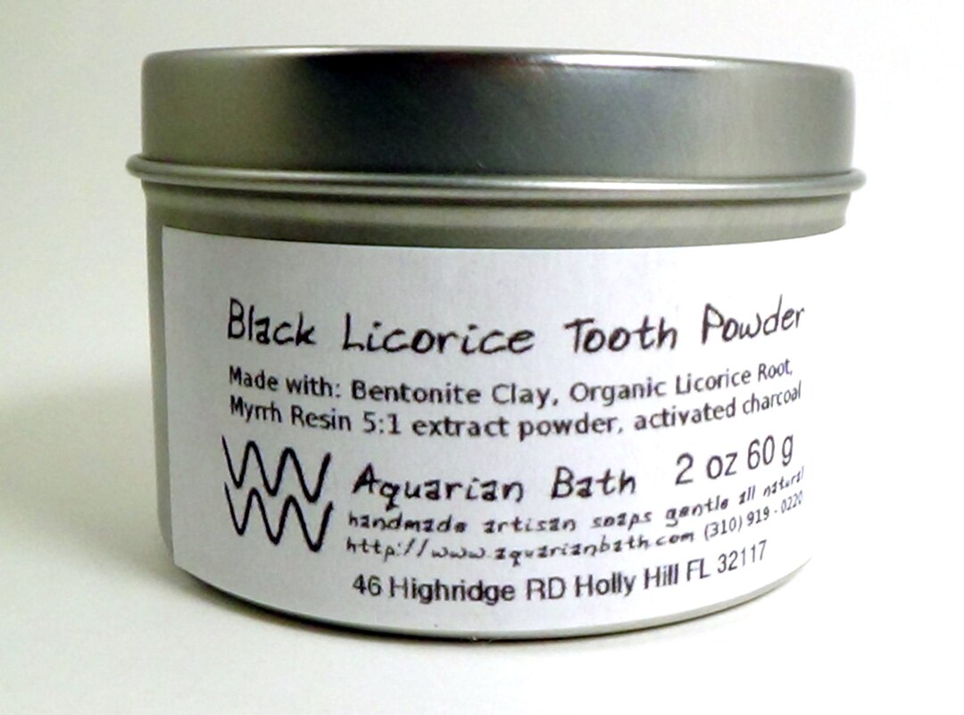 Black Licorice Tooth Powder Toothpaste Alternative 2 Oz Etsy