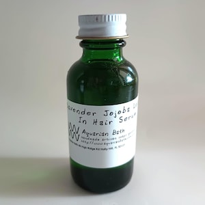 Nachfüllflasche: Lavendel-Jojoba-Haarserum, Conditioner, Leave in Conditioner von Aquarian Bath, plastikfreie Option, nachhaltiger Versand