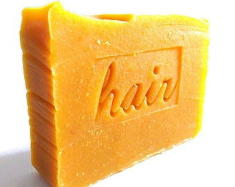 Carrot Top Shampoo Bar with Lemon essential oil blend, 4.25 - 5 oz, Aquarian Bath shampoo, for normal, dry, curly hair types